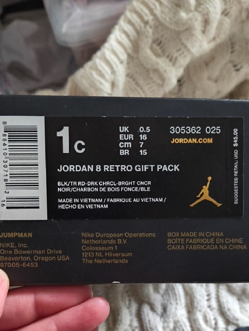 Jordan Black Baby Walker Shoes with Multicolor Jumpman Accent - Picture 4 of 4